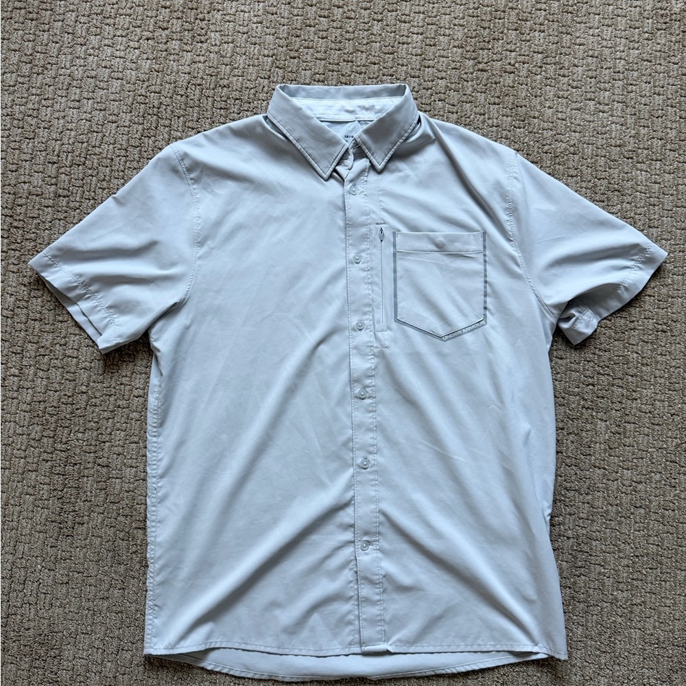 Men’s Under Armour Men's Light Gray Casual Button Down Shirt